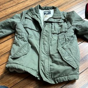 Osh kosh fleece lined denim coat